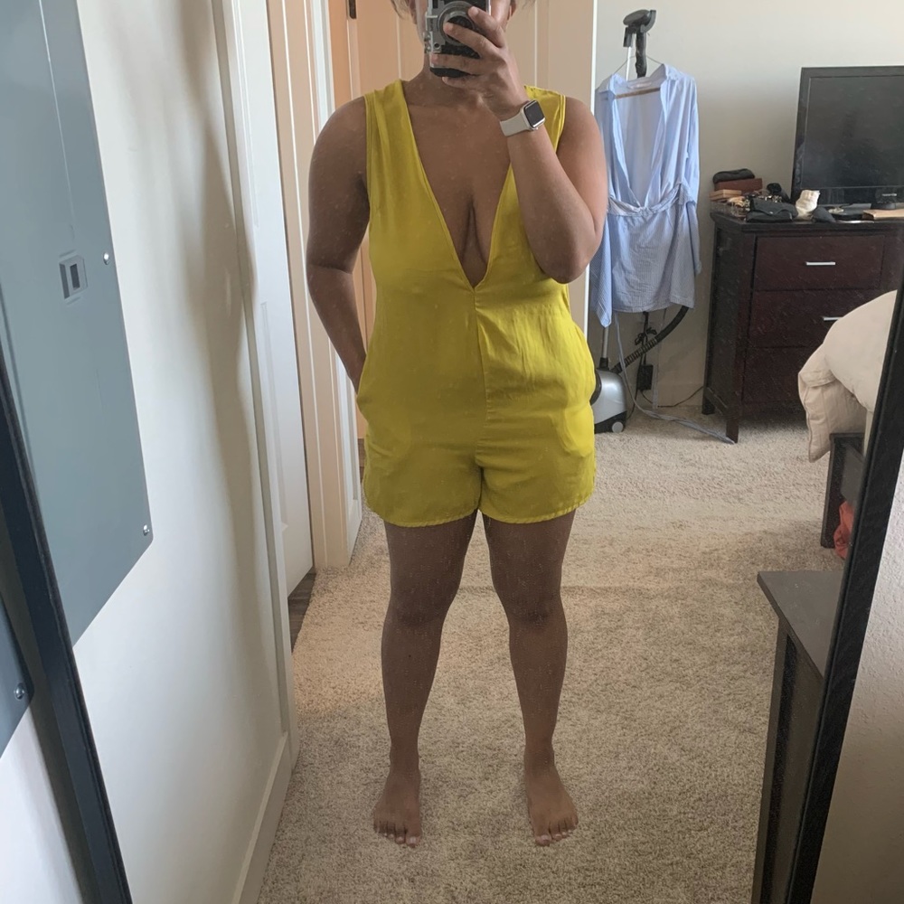 Missguided gold coverup/romper
